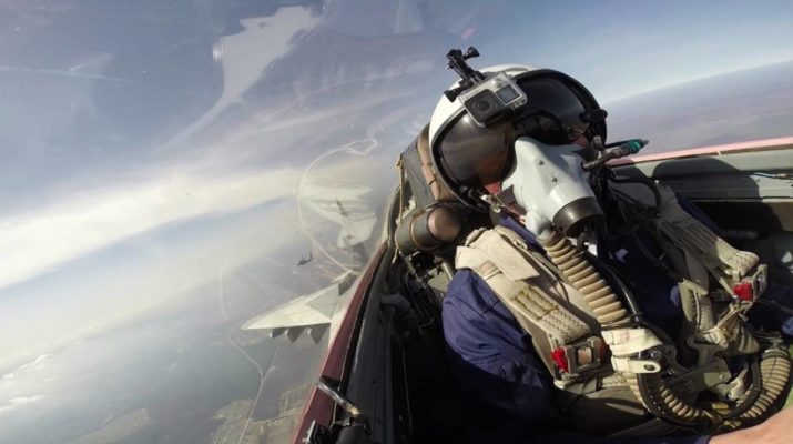 Cockpit View: MIG-29 combat drills captured on GoPro