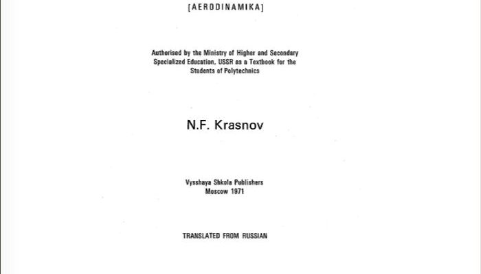 Aerodynamics - Aerodinamika by N. F. Krasnov