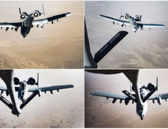 KC-135 Stratotanker Refuels A-10 Thunderbolt II's