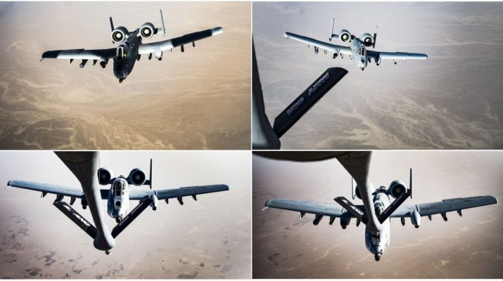 KC-135 Stratotanker Refuels A-10 Thunderbolt II's