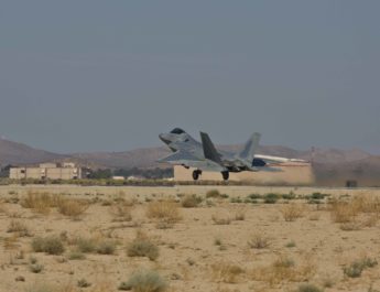 Oldest flying F-22 Raptor takes to sky again
