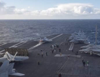 Carrier strike group operations in the Atlantic Ocean