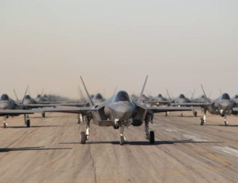 U.S. Air Force Has First F-35 'Elephant Walk' Mass Drill