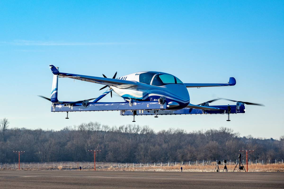 Boeing Autonomous Passenger Air Vehicle In Flight