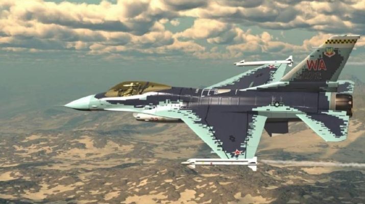 A rendering of what the new paint scheme will look like on the F-16. 57th Wing Commander/Facebook