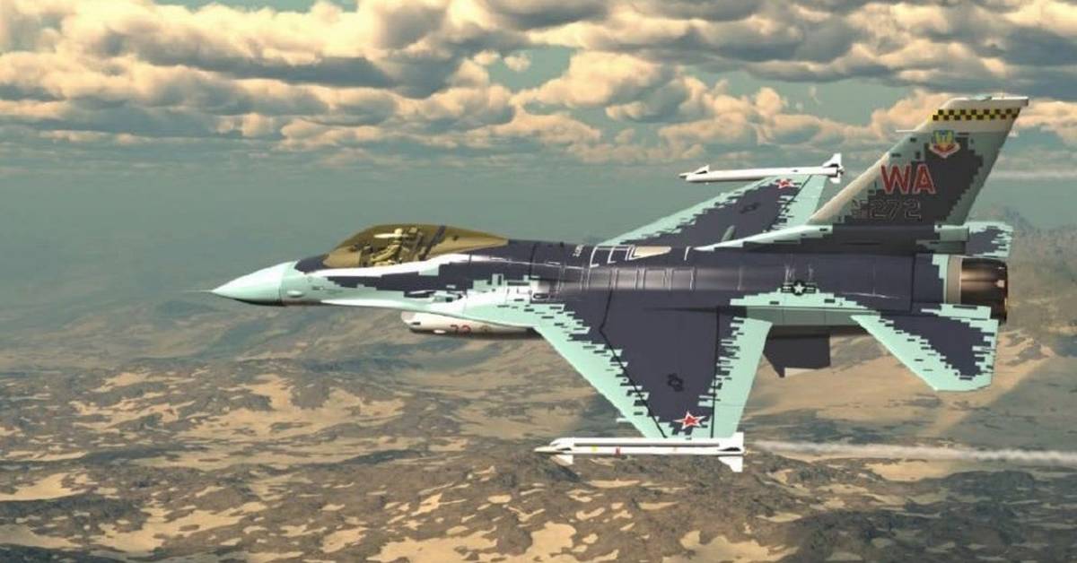 A rendering of what the new paint scheme will look like on the F-16. 57th Wing Commander/Facebook