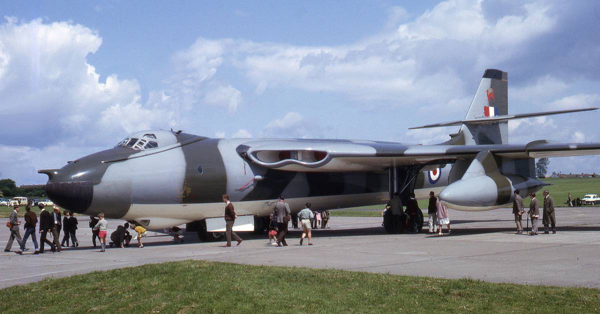 Vickers Valiant V Bomber at Bristol Filton Airport, southwest England.