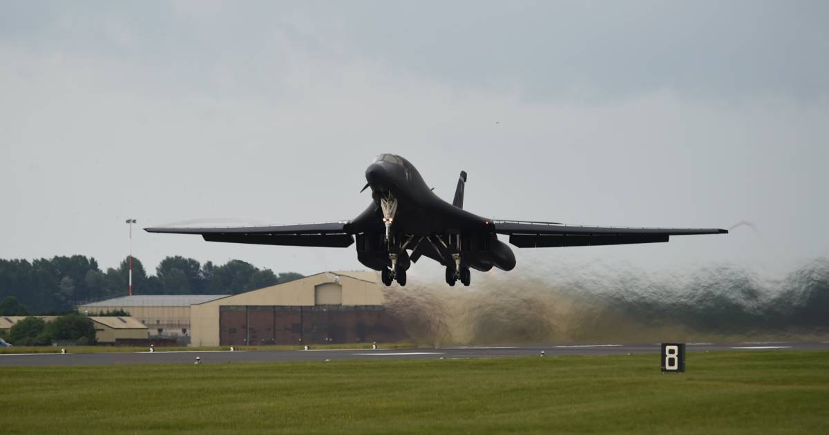 USAF B-1B Lancer assigned to the 345th Expeditionary Bomb Squadron at Dyess Air Force Base