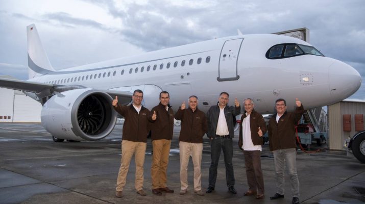 Jim FAWCETT, Olivier FALIPOU (Captain), Georges MYCZKOWSKI (Pilot), Erik SCHEIDT (Pilot and CEO K5 Aviation), Frank CHAPMAN (Experimental Test Pilot), Patrice CADIEU (Test Flight Engineer).