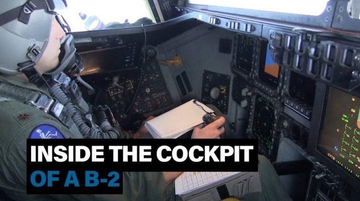 Step inside the cockpit of a B-2 stealth bomber