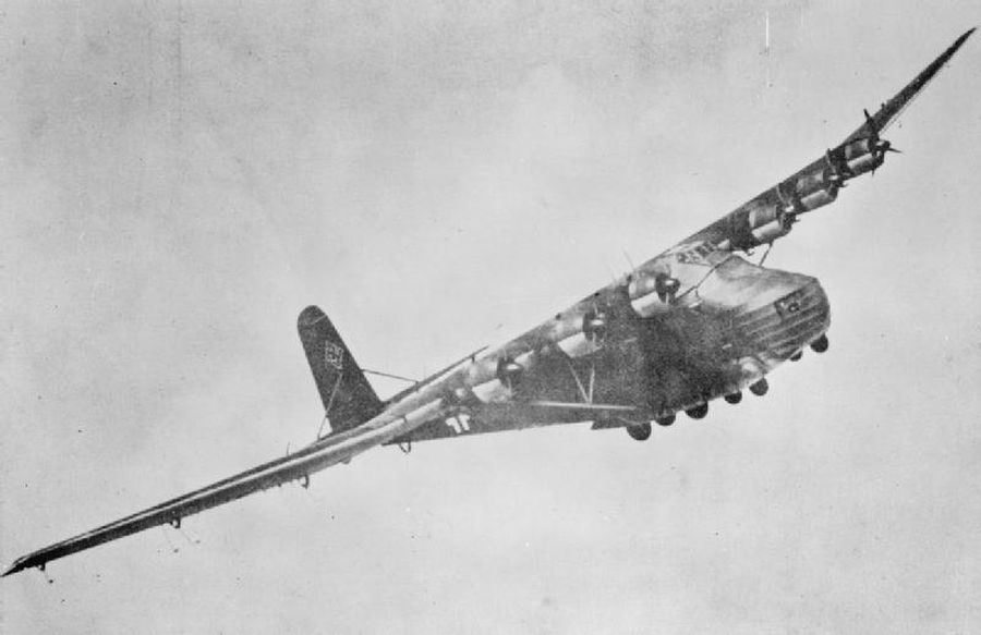 A Messerschmitt Me 323 "Gigant" (Giant) in flight